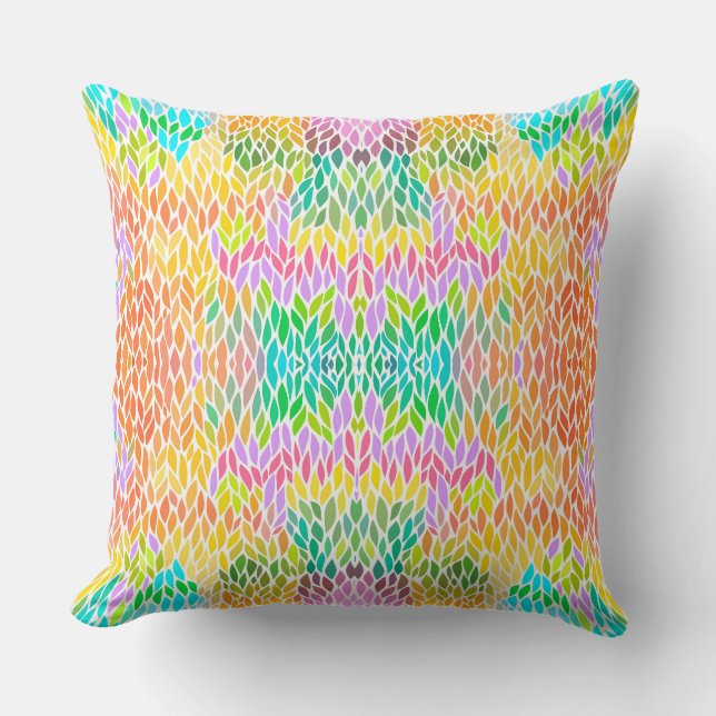 Coussin Motif de feuilles colorées mignonnes (Recto)