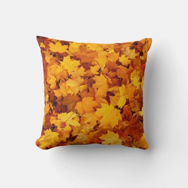 Coussin Motif de feuilles d'automne (Recto)