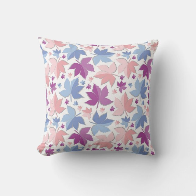 Coussin Motif de feuilles d'automne colorées (Recto)