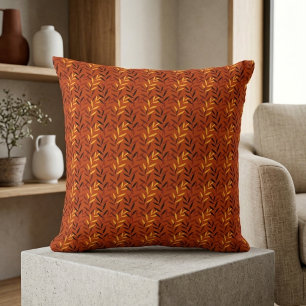 Coussin Motif de feuilles d'automne - Conception de feuill
