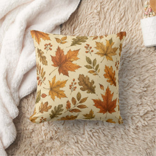 Coussin Motif de feuilles d'automne   Feuillage d'automne 