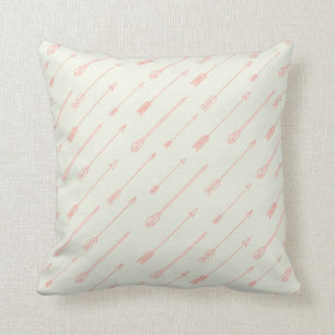 Coussin Motif de flèches décrit par corail