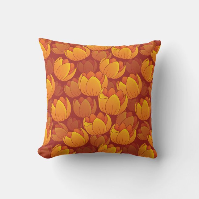 Coussin Motif de fleur d'or (Recto)