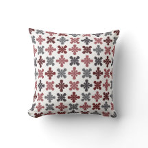 Motif de fleur gris d'abrégé sur rouge foncé de