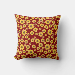 Coussin Motif de fleur jaune   Motif de marguerite jaune