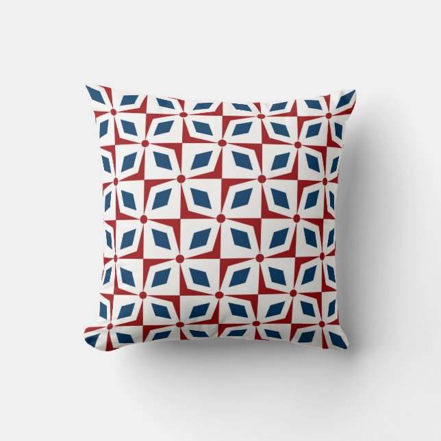 Coussin Motif de fleur tropical géométrique abstrait (Recto)