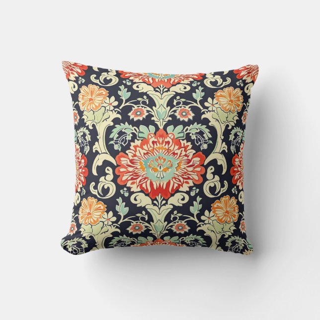 Coussin Motif de fleurs colorées (Recto)