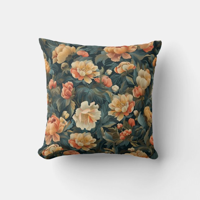 Coussin Motif de fleurs colorées (Recto)