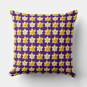 Coussin Motif de fleurs de jonquille
