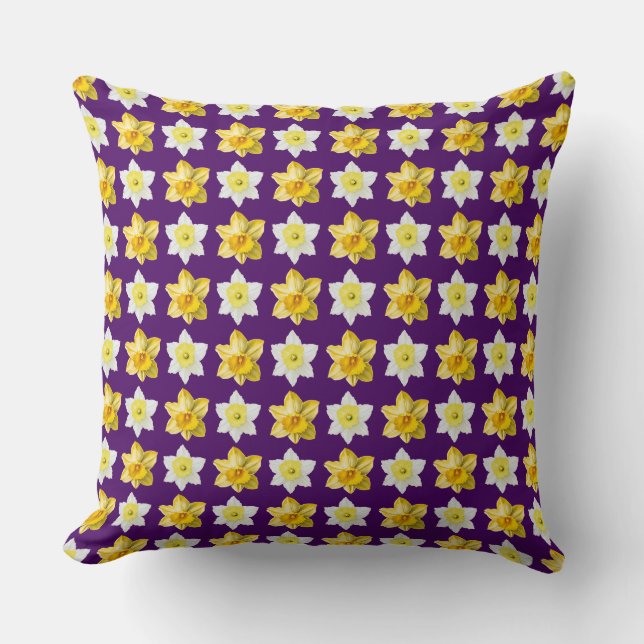 Coussin Motif de fleurs de jonquille (Recto)