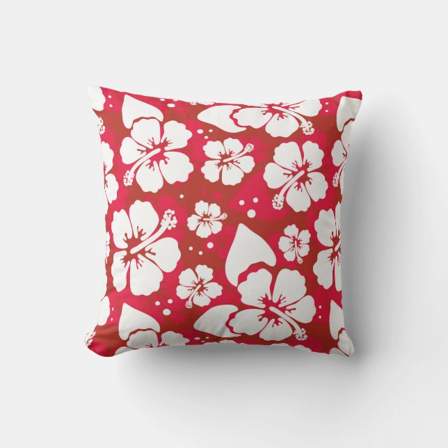 Coussin Motif de fleurs de ketmie (Recto)