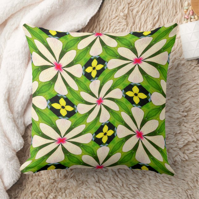 Coussin Motif de fleurs esthétiques (Couverture)