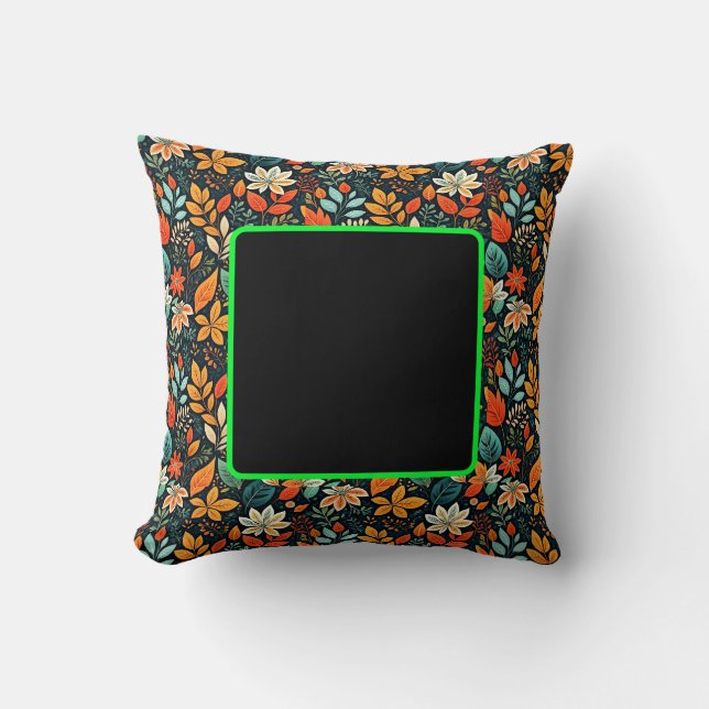 Coussin Motif de fleurs exotiques florales (Recto)