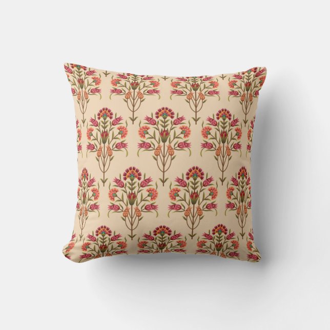 Coussin motif de fleurs mughless transparent (Recto)