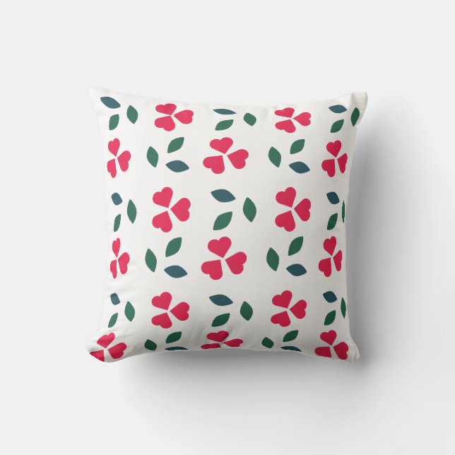 Coussin Motif de fleurs roses (Recto)