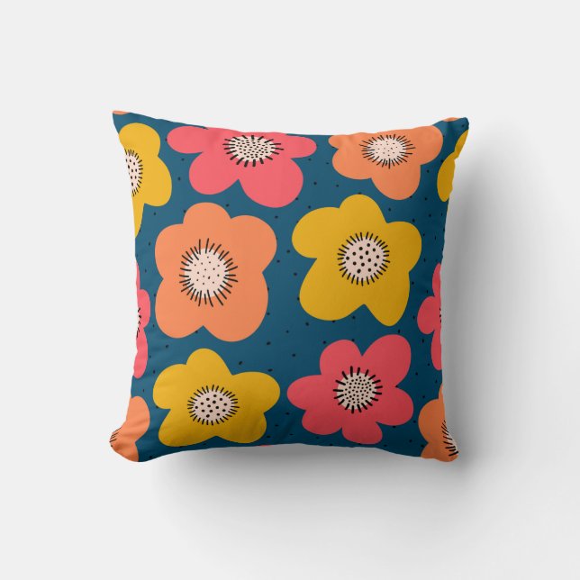 Coussin Motif de fleurs sans couture. Flores audacieuses s (Recto)