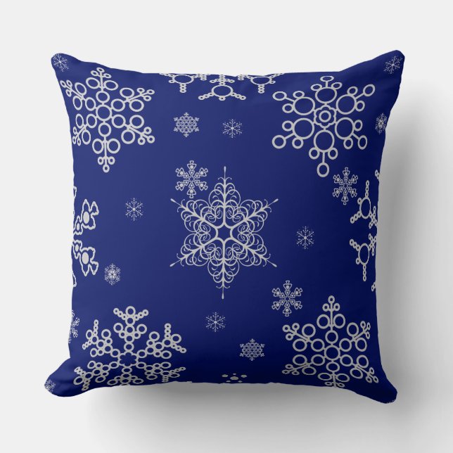 Coussin Motif de flocon de neige élégant et stylé (Recto)