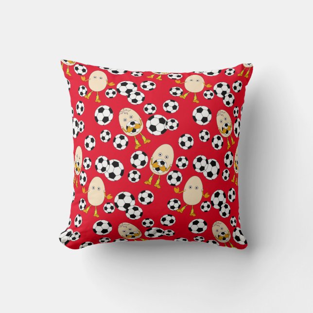Coussin Motif de football Egghead (Recto)