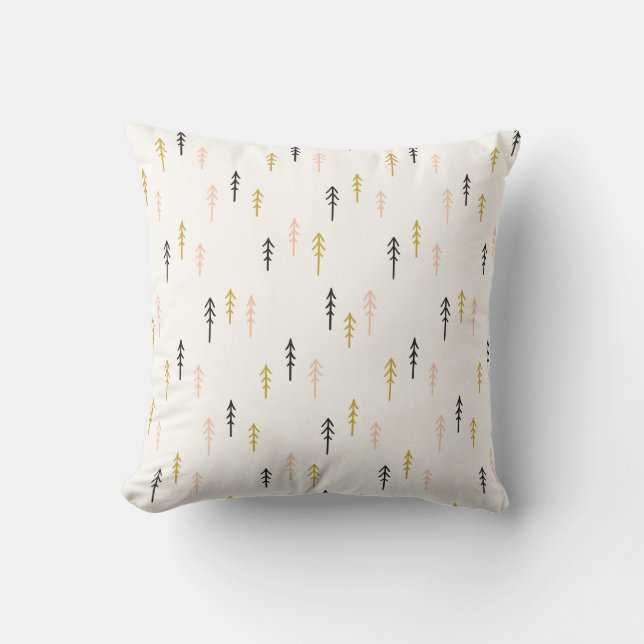 Coussin Motif de forêt d'arbre de Noël (Recto)
