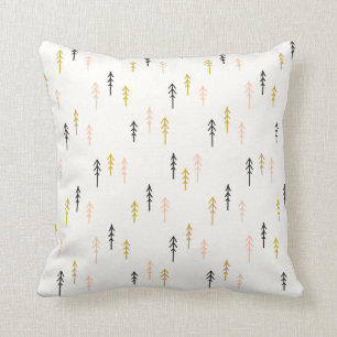Coussin Motif de forêt d'arbre de Noël