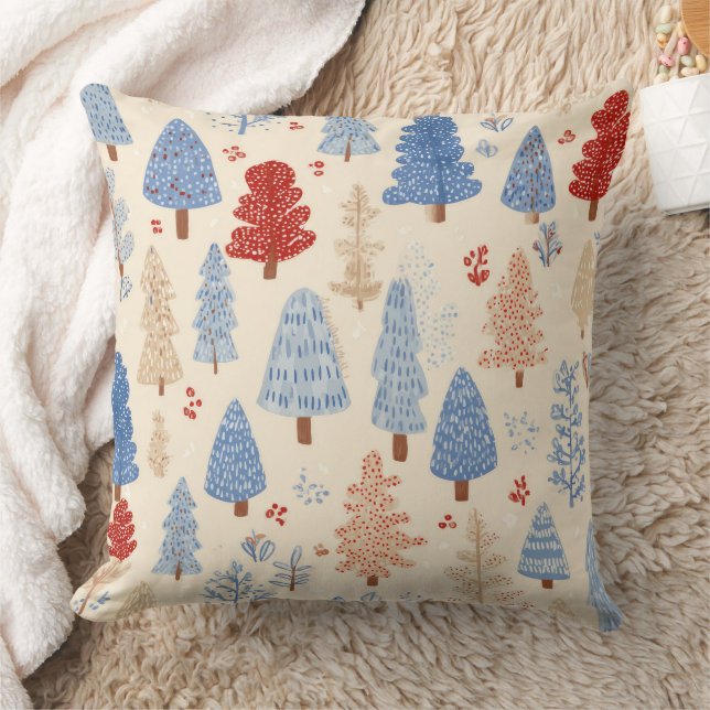 Coussin Motif de forêt scandinave en hiver (1) (Couverture)