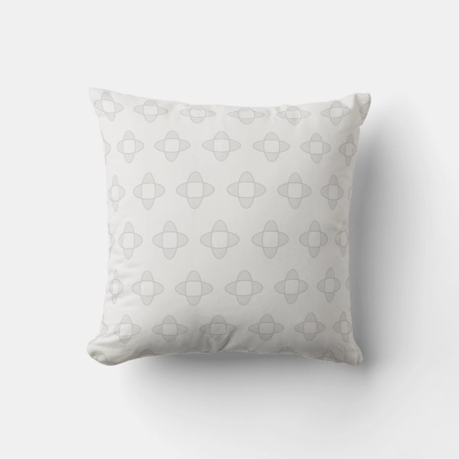 Coussin Motif de forme géométrique abstraite gris argent (Recto)