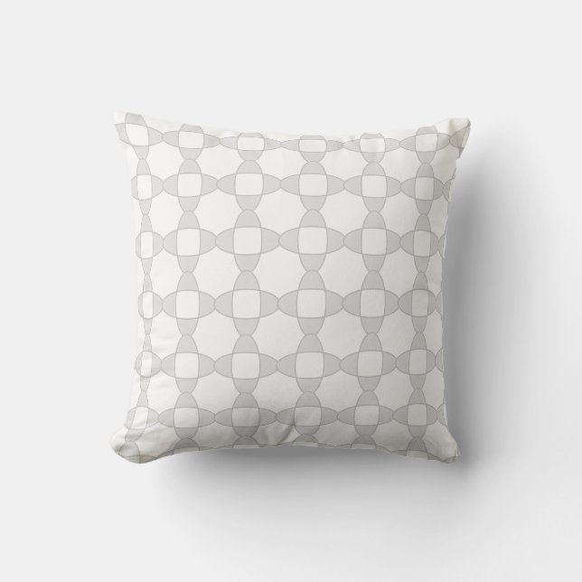 Coussin Motif de forme géométrique abstraite grise élégant (Recto)