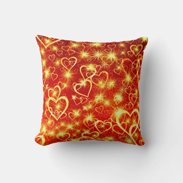 Coussin Motif de formes cardiaques-25622 (Recto)