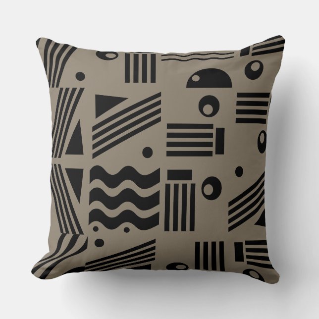 Coussin Motif de formes géométriques d'art moderne Abstrai (Recto)