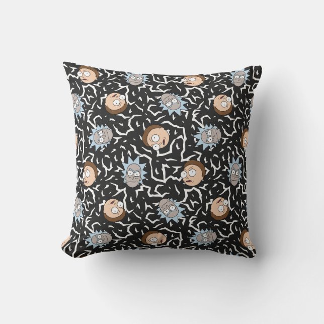 Coussin Motif de foudre Rick et Morty (Recto)