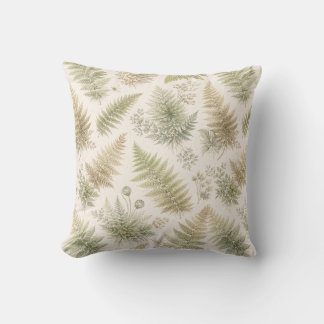 Coussin Motif de fougère botanique