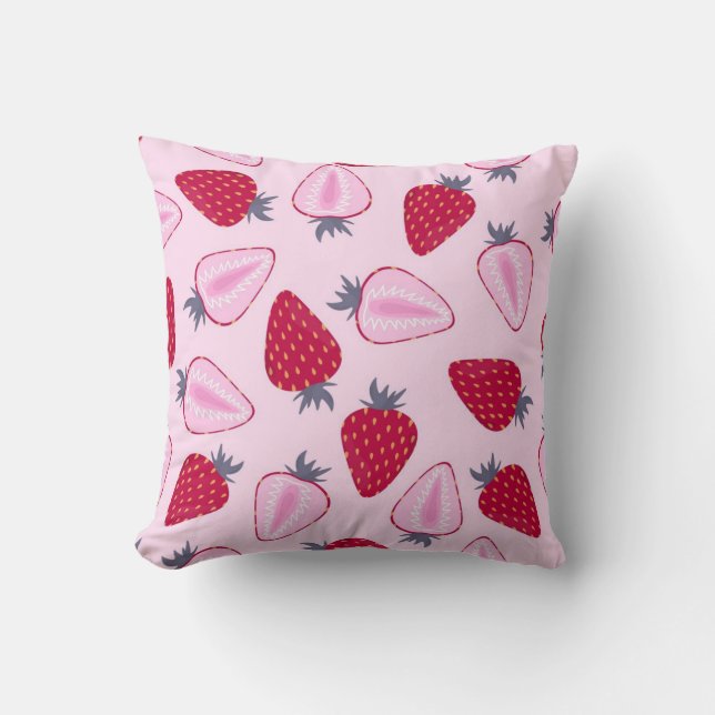 Coussin Motif de fraises (Recto)