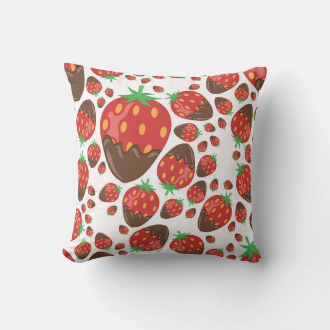 Coussin Motif de fraises (Recto)
