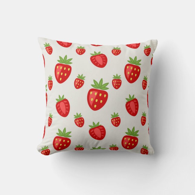 Coussin Motif de fraises (Recto)