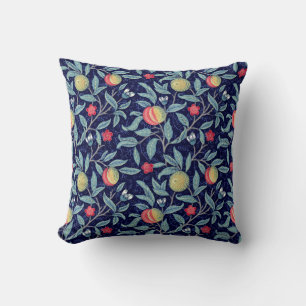 Coussin Motif de fruit Art Nouveau sur fond noir 