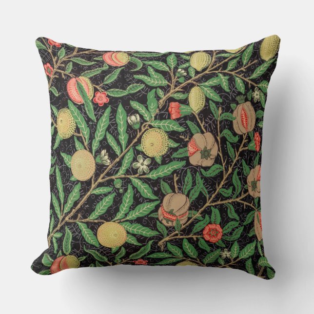 Coussin Motif de fruit de William Morris (Recto)