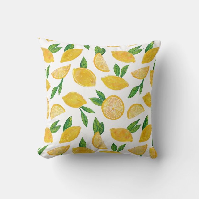 Coussin Motif de fruits Citrus Lemon (Recto)
