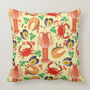 Coussin Motif de fruits de mer
