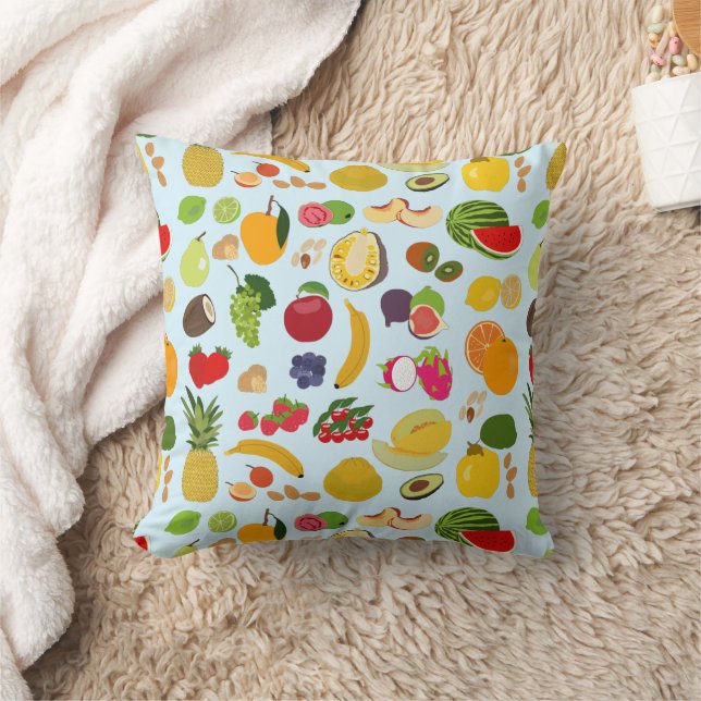 Coussin Motif de fruits d'été colorés (Couverture)