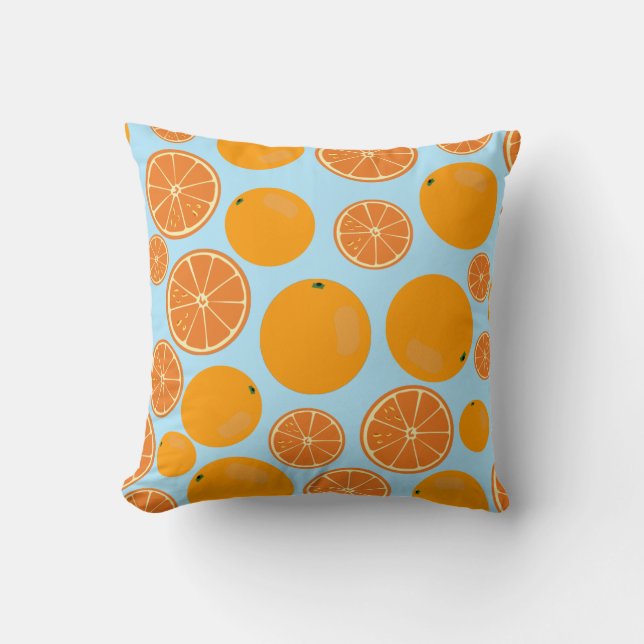 Coussin Motif de fruits orange (Recto)