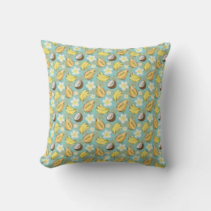 Coussin Motif de fruits tropicaux d'été