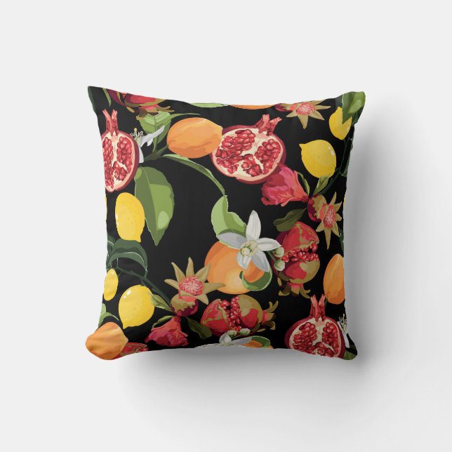 Coussin Motif de fruits tropicaux sans soudure. Fond exoti (Recto)