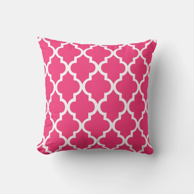Coussin Motif de Fuchsia Quatrefoil (Recto)