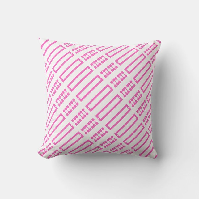 Coussin Motif de Geo rose violet (Recto)