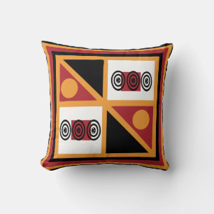 Coussin Motif de géométrie de couleur tribale africaine