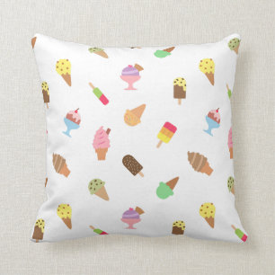 Coussin Motif de glace coloré sucré pour la chambre des fi