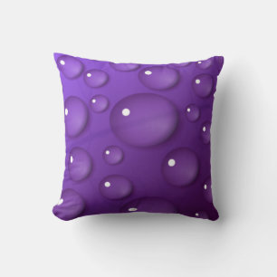 Coussin Motif de goutte d'eau violet
