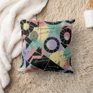 Coussin Motif de graffiti urbain coloré (10)