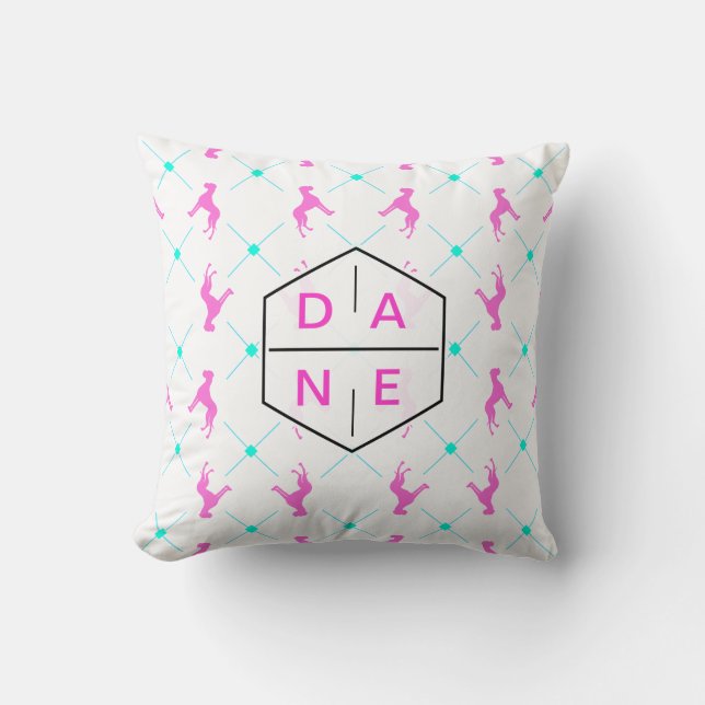 Coussin Motif de Grand Danois (Recto)
