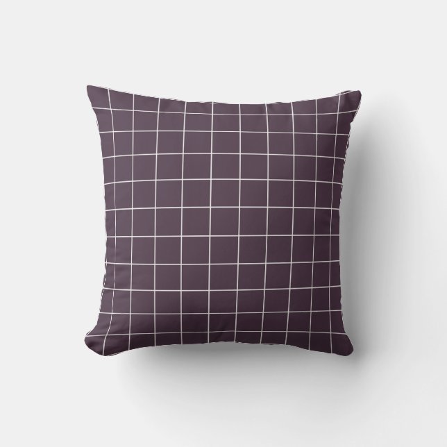 Coussin Motif de grille arrière - plan de couleur violet f (Recto)